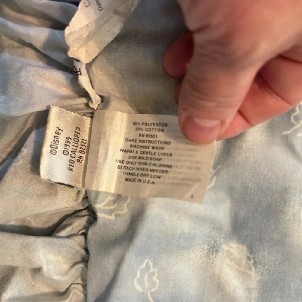 Vtg 1999 Classic‎ Winnie the Pooh Red Calliope Baby Bedding Comforter Set